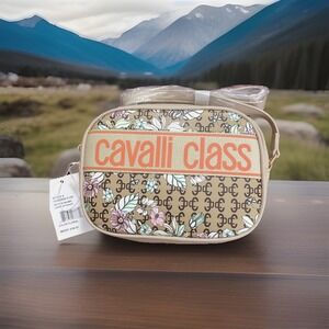 Cavalli‎ Class Lucilla Camera Floral Women's Zip Up Crossbody Purse NWT CCS25606